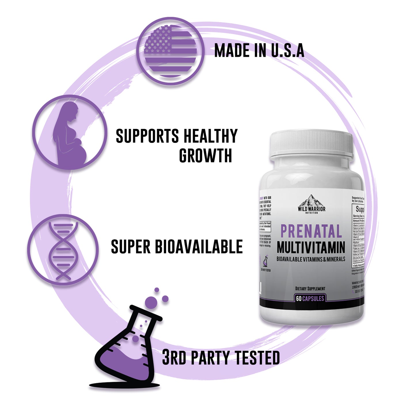 MTHFR-Friendly Prenatal Vitamin with Methylfolate, Choline & Gentle Iron