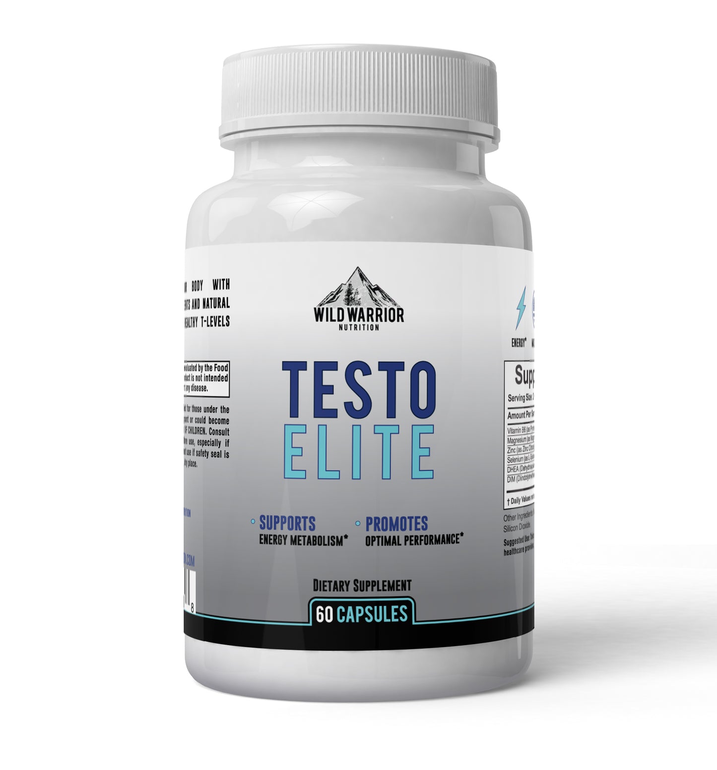 Men’s Testosterone Support Supplement | Testo Elite with ZMA, Selenium & DIM | 60 Capsules – Wild Warrior Nutrition